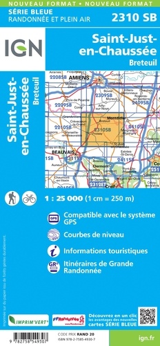 Saint-Just-en-Chaussée, Breteuil. 1/25 000
