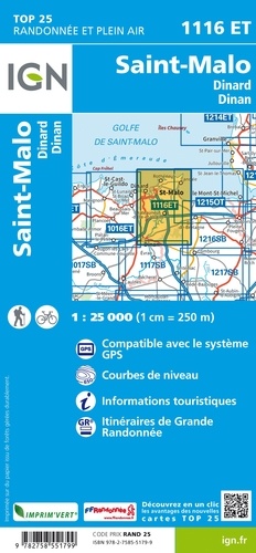 Saint-Malo, Dinard, Dinan. 1/25 000