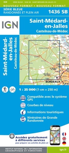 Saint-Médard-en-Jalles, Castelnau-de-Médoc. 1/25 000