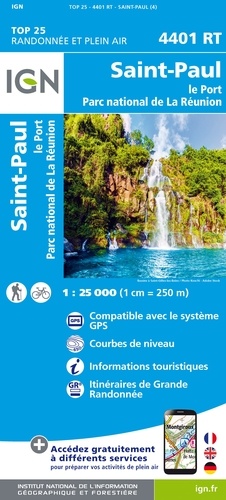 Saint-Paul Le Port, Parc national de La Réunion. 1/25 000  Edition 2020