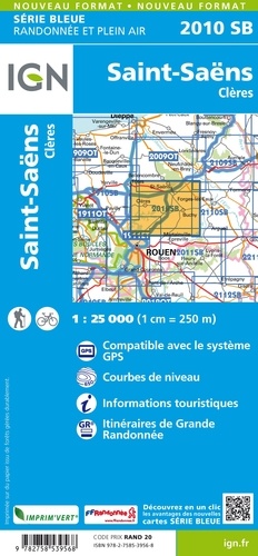 Saint-Saëns Clères. 1/25 000