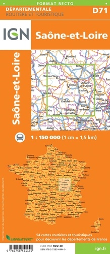 Saône-et-Loire. 1/150 000