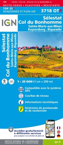 Sélestat, Col du Bonhomme, Sainte-Marie-aux-Mines, Kaysersberg, Riquewihr. 1/25 000