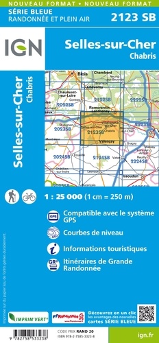 Selles-sur-Cher Chabris. 1/25 000