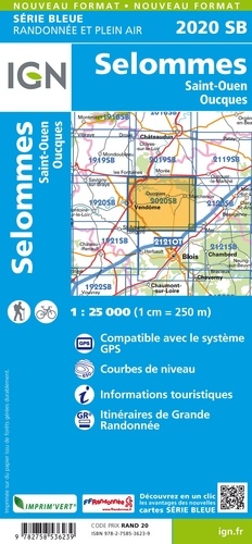 Selommes, Saint-Ouen, Oucques. 1/25 000