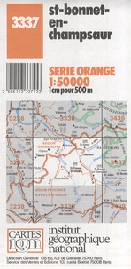  IGN - St-Bonnet-en-Champsaur - Carte topographique 1/50 000.