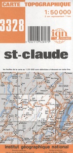  IGN - St-Claude - Carte topographique 1/50 000.
