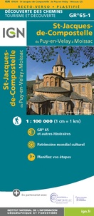  IGN - St-Jacques-de-Compostelle du Puy-en-Velay à Moissac GR 65-1 - 1/100 000.