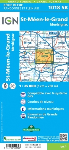 St-Méen-le-Grand. Merdrignac. 1/25 000