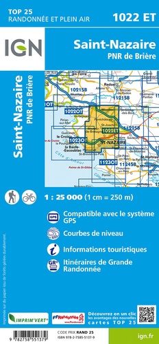 St-Nazaire, PNR de Brière. 1/25 000 5e édition