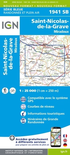 St-Nicolas-de-la-Grave, Miradoux. 1/25 000