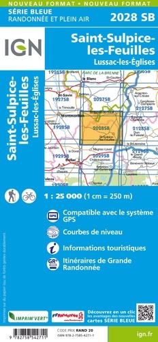 St-Sulpice-les-Feuilles, Lussac-les-Eglises. 1/25 000