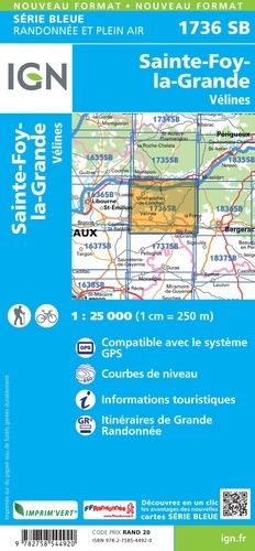 Ste-Foy-la-Grande, Vélines. 1/25 000