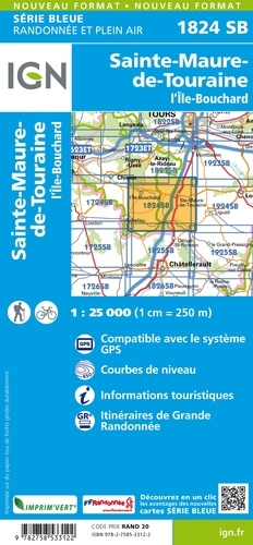 Ste Maure de Touraine-L'île Bouchard. 1/25000