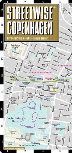  Michelin - Streetwise Copenhagen, 1/8 300 - City Center Street Map of Copenhagen, Denmark.