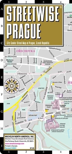  Michelin - Streetwise Prague, 1/10 000 - City Center Street Map of Prague, Czech Republic.