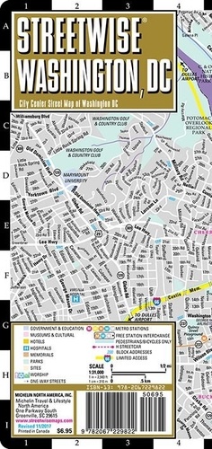  Michelin - Streetwise Washinghton DC, 1/31 000 - City Center Street Map of Washington DC.