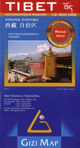  Gizi Map - Tibet - 1/2 000 000, Map for Businessmen & Tourists.