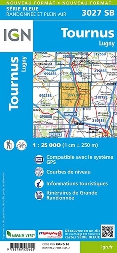 Tournus, Lugny. 1/25 000