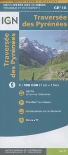  IGN - Traversée des Pyrénées GR 10 - 1/100 000 recto-verso plastifié.