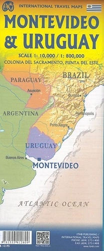Uruguay & Montevideo. 1/800 000