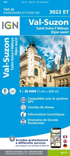 Val-Suzon, Saint, Seine, l'Abbaye Dijon Ouest. 1 : 25 000