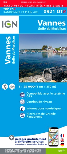 Vannes Golfe du Morbihan. 1/25 000