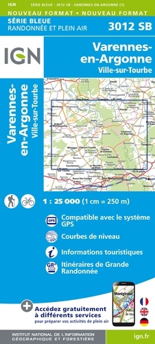 Varennes-en-Argonne, Ville-sur-Tourbe. 1/25 000