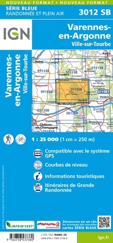 Varennes-en-Argonne, Ville-sur-Tourbe. 1/25 000