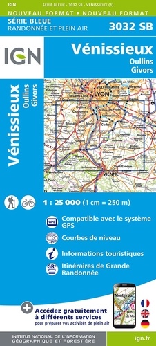 Vénissieux, Oullins, Givors. 1/25 000