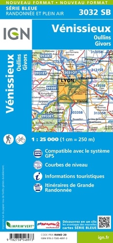 Vénissieux, Oullins, Givors. 1/25 000