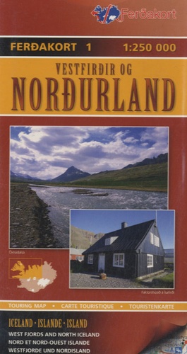  Ferdakort - Vestfirdir og Nordurland, Nord et Nors-Ouest Islande - 1/250 000.