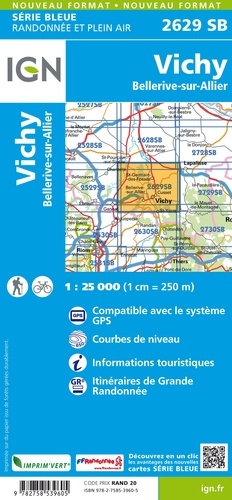 Vichy, Bellerive-sur-Allier. 1/25 000