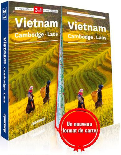 Vietnam. Cambodge et Laos. Guide + atlas + carte 1/1 600 000