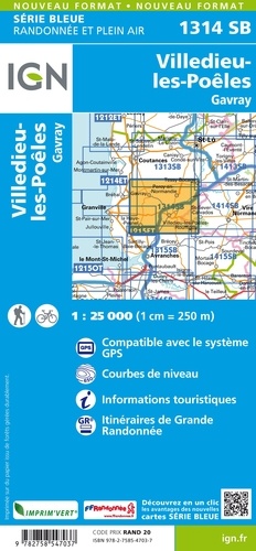 Villedieu-les-Poêles, Gavray. 1/25 000