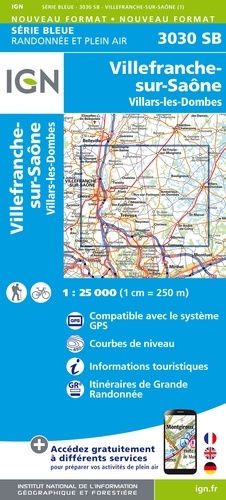 Villefranche-sur-Saône, Villars-les-Dombes. 1/25 000