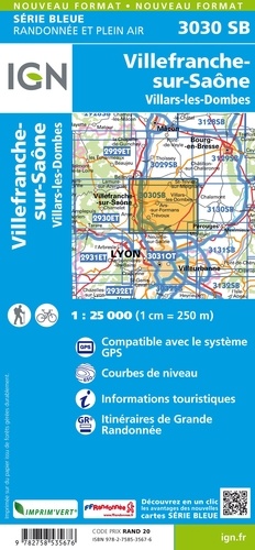 Villefranche-sur-Saône, Villars-les-Dombes. 1/25 000