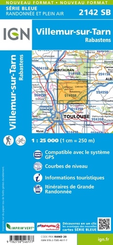 Villemur-sur-Tarn, Rabastens. 1/25 000