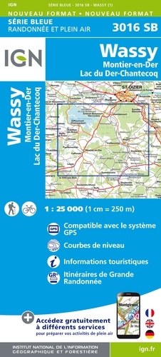 Wassy/Montier-en-Der/Lac du Der/Chantecoq. 1/25000