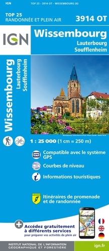 Wissembourg, Lauterbourg, Soufflenheim. 1/25 000