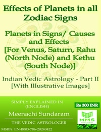  MEENACHI SUNDARAM - Effects of Planets in all Zodiac Signs Indian Vedic Astrology - Part II.