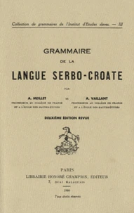 Grammaire de la langue serbo-croate