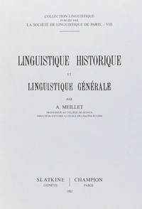Linguistique historique et linguistique générale