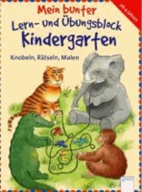Mein bunter Lern- und Übungsblock Kindergarten - Knobeln, Rätseln, Malen.
