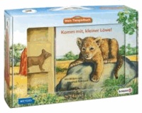 Mein Tierspielbuch: Komm mit, kleiner Löwe! - Pappbilderbuch mit Schleich-Tierfigur in Spielkoffer.