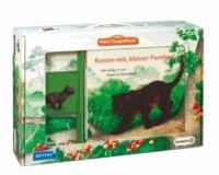 Mein Tierspielbuch: Komm mit, kleiner Panther! - Pappbilderbuch mit Schleich-Tierfigur in Spielkoffer.