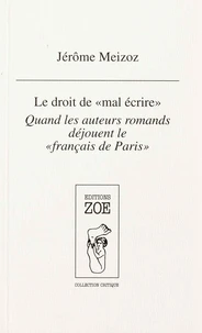 Le droit de "mal écrire"