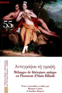 Morgane Cariou - Mélanges de littérature antique en l’honneur du Professeur Alain Billault.
