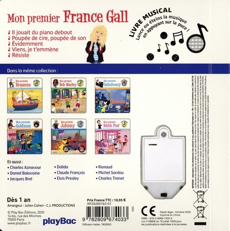 MÉLANIE GRANDGIRARD - Mon premier Céline Dion - Livres pour bébé - LIVRES -   - Livres + cadeaux + jeux