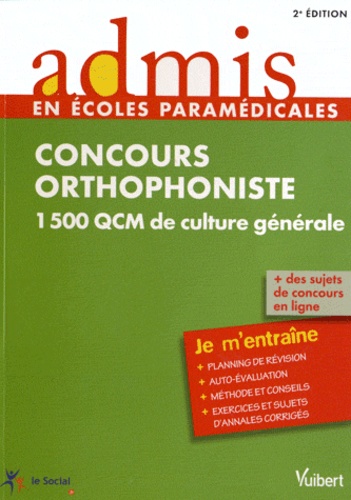 Concours orthophoniste. 1500 QCM de culture générale 2e édition - Occasion